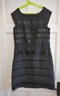 Monsoon Womens Dress Size 10 Chest 34In Length 36In Satin Sequin Black