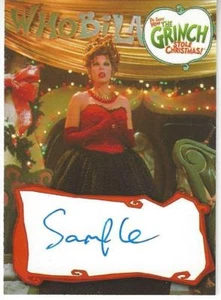 Tarjeta de autógrafo The Grinch Stole Navidad Christine Baranski MUESTRA BA2 en azul - Imagen 1 de 2