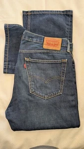 Levis 527 Boot Cut Jeans Mens 36x28 (Hemmed) Bootcut Dark Wash - Picture 1 of 13