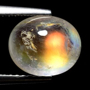 3,25ct 100% Natürlicher Schöner Regenbogen Mondstein Erde Abgebaut Lose Edelstein. - Bild 1 von 3