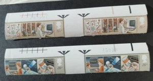 GB 1982 Information Technology set. Gutter Pairs + Sheet Numbers - mint MNH - Picture 1 of 1