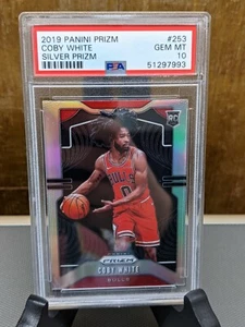 47572707 2019 Panini Prizm 253 Coby White Silver Prizm RC Rookie PSA 10 GEM MINT - Picture 1 of 2