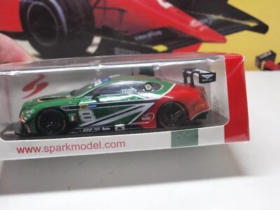 SPARK - BENTLEY CONTINENTAL GT3 - ITALIAN GT 2018 - 1:43 SCALE MODEL CAR S1007 - Image 1 of 4