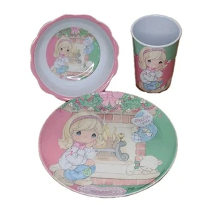 Precious Moments Melamine Dishes Place Set Of 3 Gibson 2006 Plate Cup Bowl - Picture 1 of 12