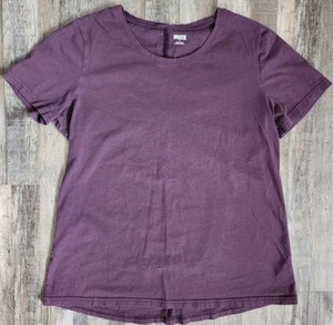 Duluth Trading T-Shirt Women's Size L Purple Short Sleeve Longtail 100% Cotton - Picture 1 of 6
