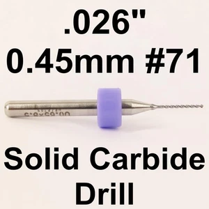 0,026 Zoll 0,65 mm #71 VHM-Bohrer 1,5,10 oder 50-tlg. Mit 1/8" Schaft LU - Bild 1 von 5