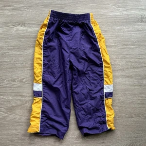 Kleinkind 1990er MINNESOTA VIKINGS WINDBREAKER HOSE Fleece gefüttert GRÖSSE 4T lila  - Bild 1 von 5