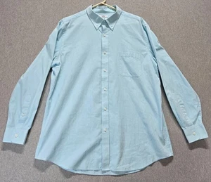 Croft & Barrow Anzughemd Herren 17,5 blau Baumwolle klassische Passform Knopfleiste formell - Bild 1 von 10