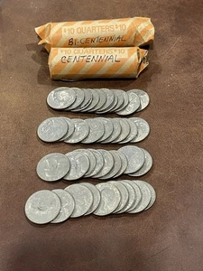 2x 1976 Bicentennial Quarter Rolls ~ Avg. Circulation Free Shipping - Picture 1 of 3