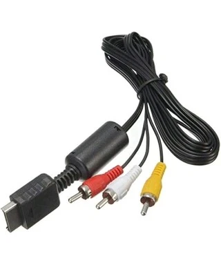 Sony Playstation TV AV Cable PS1 PS2 PS3 Lead Composite Video Audio RCA - Image 1 of 3