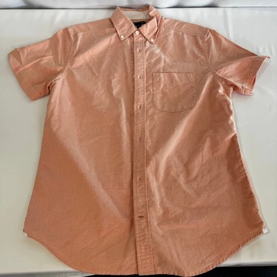 Gap Original Fit Short Sleeve Button Down Shirt Mens Small Coral - Image 1 of 4
