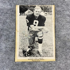 Sonny Jurgensen Washington Redskins Football HOFer Autographed 7x4.5 Photo - Picture 1 of 4