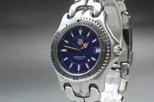 Reloj para hombre TAG Heuer WG111A S/el SEL fecha esfera azul cuarzo 38 mm hecho en Suiza - Imagen 1 de 10