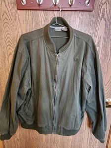 Vintage LL Bean Herren XLT Full Zip Canvas Bomber Typ Jacke Militärgrün - Bild 1 von 8