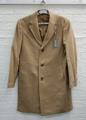 Michael Kors Classic Fit 3 Button Luxury Wool Cashmere Blen Overcoat Brown Size - Image 1 of 4