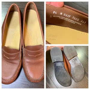 G.H. Bass Weejuns Brown Leather Loafers 9.5M Penny Slip-On Shoes Preppy Comfort - Picture 1 of 10
