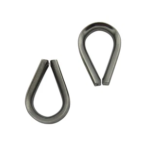 Wire Rope Thimbles Stainless Steel 16MM x2 (Marine Webbing Boat Cable Loop) - Picture 1 of 8