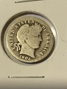 Barber Dime 1902 - seltenes besseres Datum - Bild 1 von 2