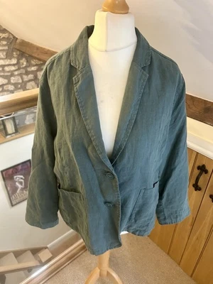 Seasalt Blinker Blazer Linen Dark Lichen Green Size 18 BNWT RRP £85 - Image 1 of 4