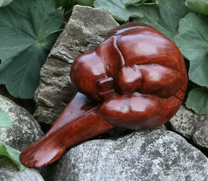 Skulptur Yoga MeditationFeng Shui Holzfigur Figur Holz Yogifigur Fengshui Figur - Bild 1 von 8