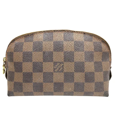 Auth Louis Vuitton Pochette Cosmetic Pouch Damier Ebene Accessory Pouch N47516 - Image 1 of 4