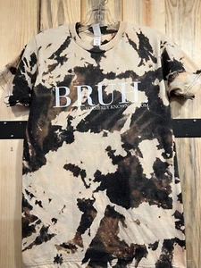 Hand Made Bleached Tie Dye Gray Crewneck T-Shirt “BRUH. FORMERLY KNOWN AS MOM” - Picture 1 of 3