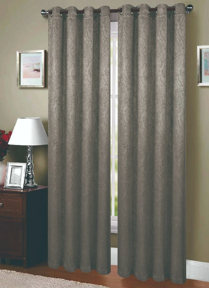 Panel de cortina de ventana superior ojal con aislamiento térmico oscurecimiento en relieve, 81026 Foto 1 de 1