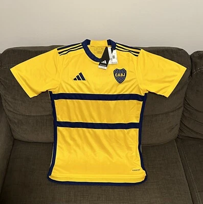 Adidas Authentic Boca Juniors Argentina Soccer Yellow HT3675 Jersey Men's Sz: S - Image 1 of 4
