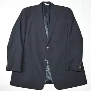 Versini 50 X-Long Black Big Tall 100% Wool Mens Blazer Sport Coat Jacket - Picture 1 of 12