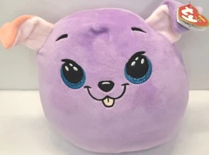 Almohada de felpa TY Squish a Boos Bitsy the Purple Dog 2021 talla pequeña 10" - Imagen 1 de 7