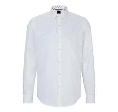 BOSS Camicia Uomo Regular FitIn In Cotone 50511358 Colore Bianco - Immagine 1 di 4