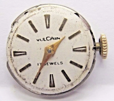 Antique Lds Vulcain Watch Movement 17 jewels. 15 mm round - Image 1 of 4