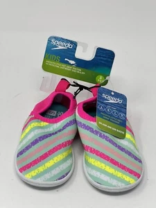 Speedo - Girls Beach Booties - Pink Stripes - Small(5-6) - Picture 1 of 6