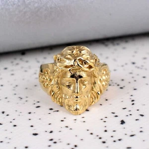 Jesus Christ Face Signet Ring for Men, Catholic Ring, Christian Ring Men - Picture 1 of 4
