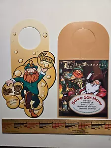 2 VERNORS Ginger Ale BOTTLE HANG Tags 2003+2001 Gnome Holiday Ham Recipe SANTA - Picture 1 of 14