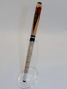 Replica Pool Cue Rollerball Pen. Handmade with Curly Maple, Bloodwood & Ebony. - Picture 1 of 15