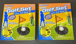 Kids Golf Set Golf Clubs holes tees Toy Golf Party Game Birthday Party Lot Of 2 - Picture 1 of 4