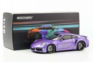 1:18 Porsche 911 992 Turbo S Coupe Sport Design 2021 Violet Viola Minichamps - Picture 1 of 4