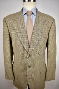 1976-1994 Corbin Brown Houndstooth Check Wool Three Button Sport Coat Size: 44R