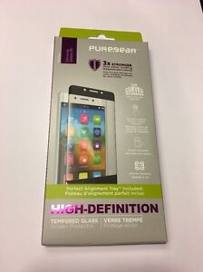 PureGear Curved Screen Protector For Samsung Galaxy S8 Plus, Black, With Tray