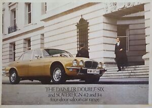El Daimler Double-Six Y Sovereign 4.2 Y 3.4 Folleto 5/1977 #3202 / B