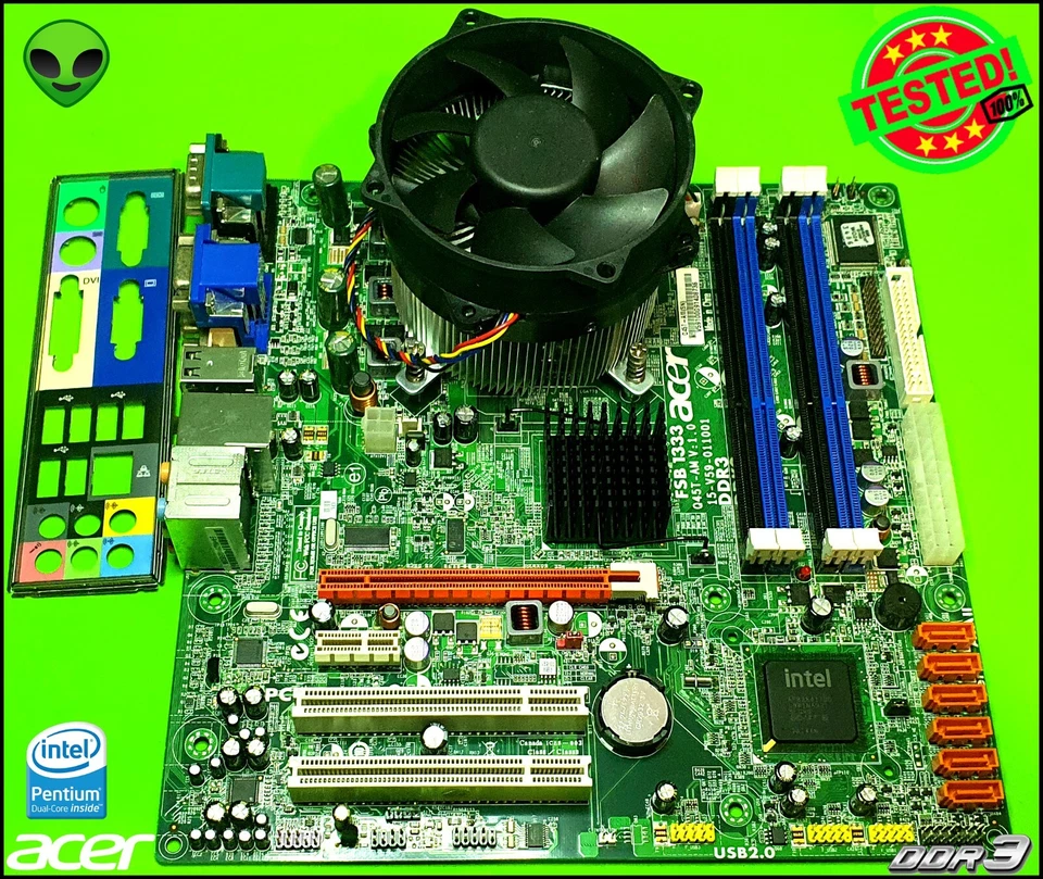 ACER Q45T-AM + CPU DUAL CORE INTEL E5700 SCHEDA MADRE SOCKET  775 DD3 - Immagine 1 di 2