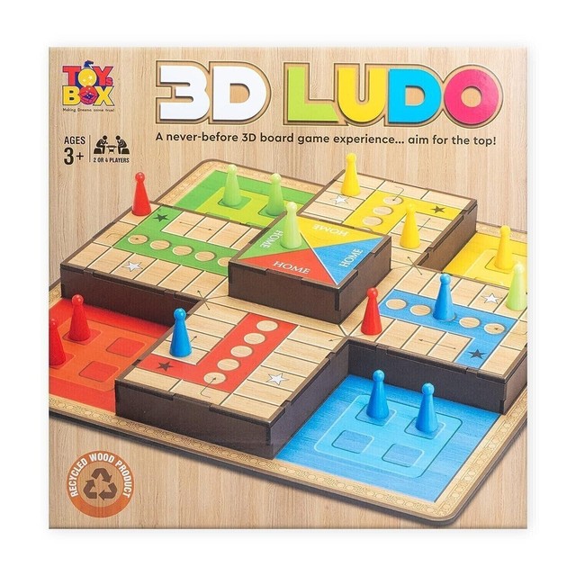 Jogo de Tabuleiro Ludo - Madeira MDF - Pais e Filhos - Lacrado