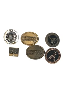 Lot Of 6 Olive Garden Team Member Pins Including 5 Year Diamond Pin Used See Pic - Picture 1 of 7