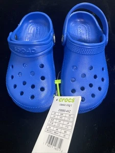 Crocs Kids' 10c Blue Shoes Water Shoes, Slip On Shoes NWT Unisex - Picture 1 of 5