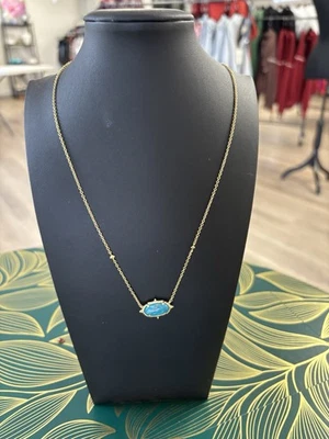 Collar Kendra Scott Oro Barroco Elisa Con Piedra Turquesa Foto 1 de 3