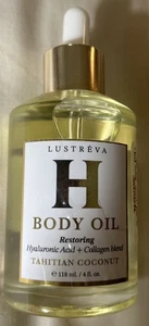 Lustreva H Körperöl mit Hyaluronsäure + Kollagen ~ Tahitianische Kokosnuss ~ 4 flüssige Unzen Neu - Bild 1 von 2