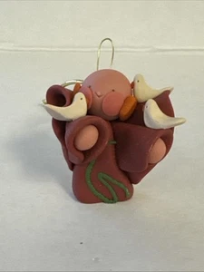 1980s / 1990s Christmas Ornament Monk/Saint Clay Hand Made - Picture 1 of 9
