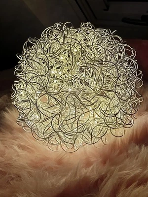 LED Aluminium Lichtkugel Kugelleuchte Leuchtkugel Drahtkugel 23 cm Lichterkette - Bild 1 von 4