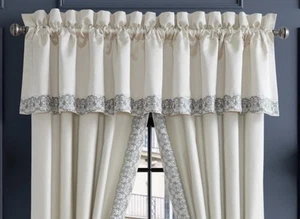 J. Queen New York Adagio Tailored Window Valance High Quality Matte Satin Fabric - Picture 1 of 6